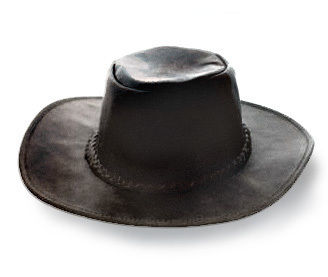 Fold Up Leather Hat